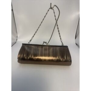 Vintage bronze  Purse Clutch Handbag With Chain‎ great for formal accessory